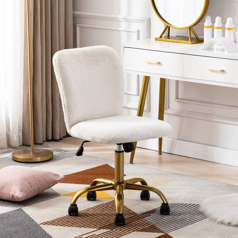 Dennel Faux Fur Task Chair
